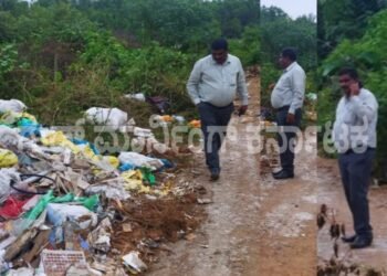 ಹೊಸನಗರ ಕಲ್ಲುಹಳ್ಖ ಪ್ರದೇಶದಲ್ಲಿ ಗಬ್ಬೆದ್ದ ವಾತಾವರಣ | ಸ್ಥಳಕ್ಕೆ ತಹಶೀಲ್ದಾರ್ ವಿ.ಎಸ್.ರಾಜೀವ್ ಭೇಟಿ