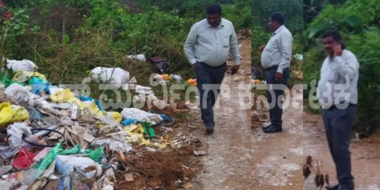 ಹೊಸನಗರ ಕಲ್ಲುಹಳ್ಖ ಪ್ರದೇಶದಲ್ಲಿ ಗಬ್ಬೆದ್ದ ವಾತಾವರಣ | ಸ್ಥಳಕ್ಕೆ ತಹಶೀಲ್ದಾರ್ ವಿ.ಎಸ್.ರಾಜೀವ್ ಭೇಟಿ