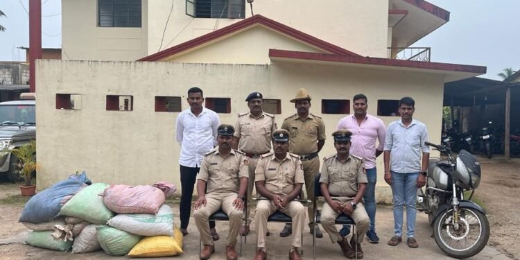 ಹೊಸನಗರ ಅಡಿಕೆ ಕಳ್ಳತನ ಪ್ರಕರಣ | ಮೂವರು ಆರೋಪಿಗಳನ್ನು ಬಂಧಿಸಿದ ಪಿಎಸ್ಐ ಶಿವಾನಂದ ಕೋಳಿ ನೇತೃತ್ವದ ಪೊಲೀಸ್ ತನಿಖಾ ತಂಡ| ರೂ.1.33 ಲಕ್ಷ ಮೌಲ್ಯದ ಅಡಿಕೆ ವಶ