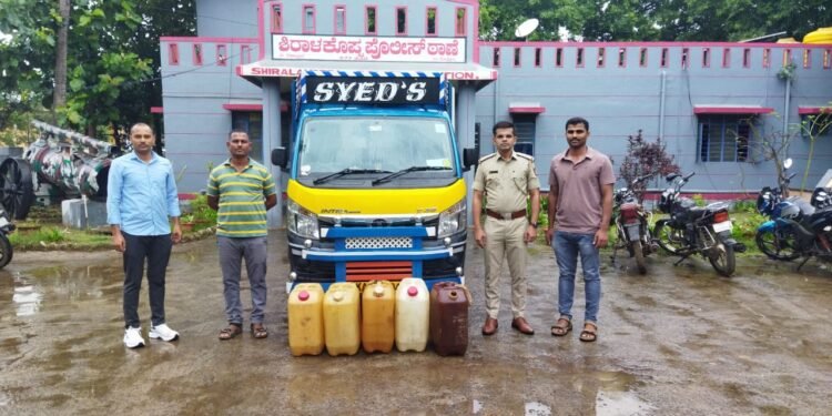 450 ಲೀ ಡಿಸೇಲ್ ಕದ್ದ ಆರೋಪಿತರಿಂದ 9 ಲಕ್ಷದ ಟಾಟಾ ಗೂಡ್ಸ್ ವಾಹನ, 15 ಸಾವಿರ ನಗದು ವಶ