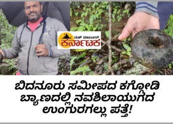 ಬಿದನೂರು| ಕಗ್ಗೋಡಿ ಬ್ಯಾಣದಲ್ಲಿ ಪತ್ತೆಯಾದ ನವಶಿಲಾಯುಗ ಕಾಲದ ಡೋಲೆರೈಟ್ ಕಲ್ಲಿನ ಉಂಗುರ!
